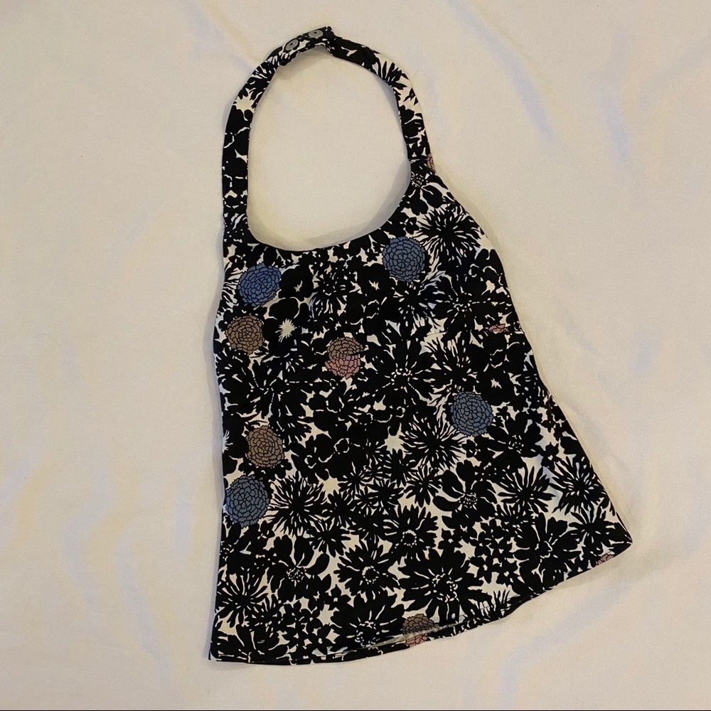 Vintage BABYSTYLE Women Maternity Floral Halter Tank Top Size Petite